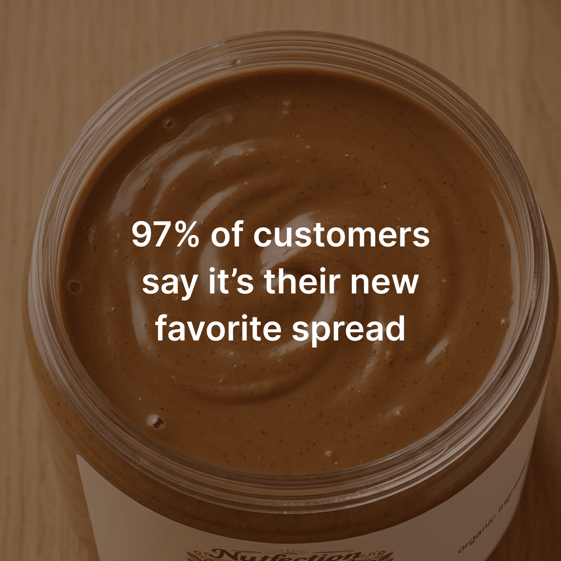 Infographic showing health benefits of nut butter spread including antioxidants, energy support, and heart health.